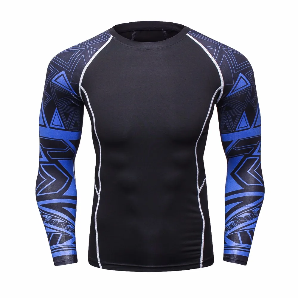 Men Compression Long sleeve Breathable Quick Dry T Shirts Bodybuilding