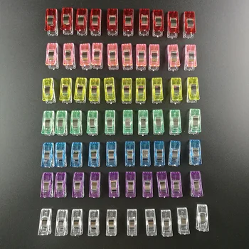 

50pcs/bag Clips DIY Plastic Sewing Fixed Clips Patchwork Crafts Transparent Quilt Quilting Patchwork Clip Metal Garment Clips