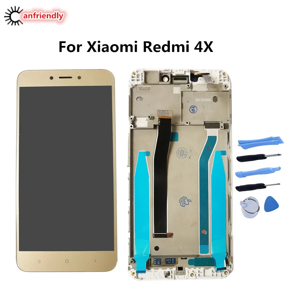 For Xiaomi Redmi 4X LCD Display+Touch Screen With Frame Replacement
