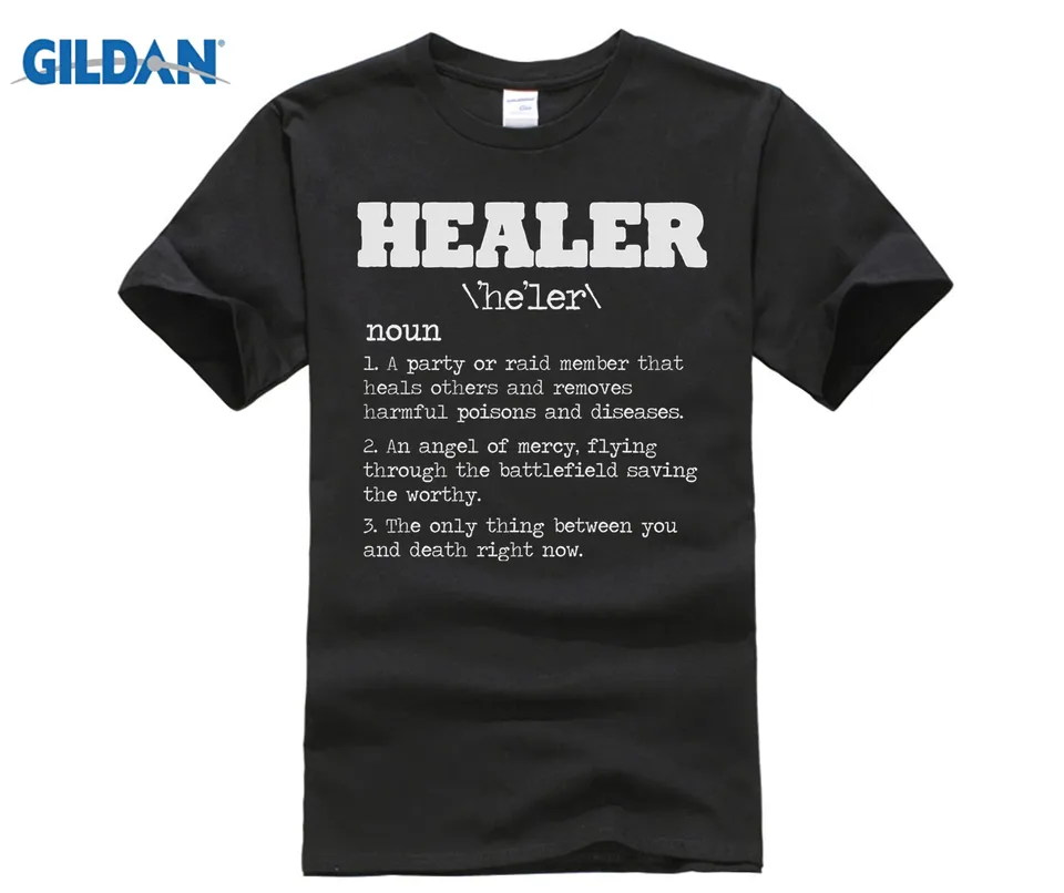 Gildan Healer Rpg Gamer T Shirt Video Game Mmorpg Pc Gamer Wow Horde Alliance Rogue Summer Cotton T Shirt Fashion T Shirts Aliexpress