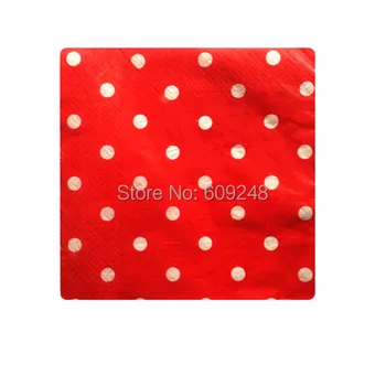 

80pcs Christmas Birthday Wedding Decoration White Polka Dot Red Paper Napkins,3 Days Delivery on Orders over $100