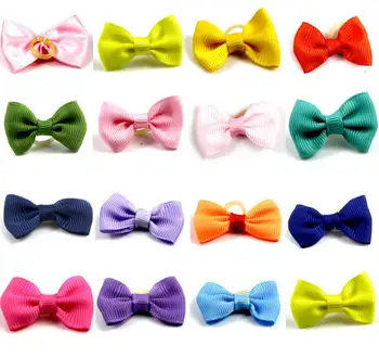 

cute lovely Pet puppy Cat Dog teddy ornament Accessories Hair Bows with Rubber Bands Grooming Accessories Cute Pet Headwear