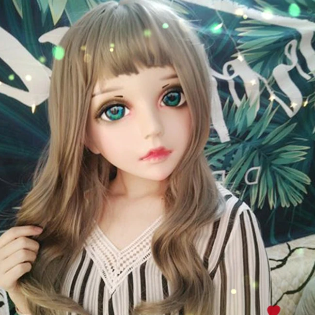 (Hua 03) Женская милая девочка каучуковые полуголовы Kigurumi BJD Eyes Crossdress Косплей