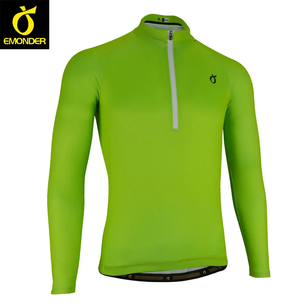 Men Half Zipper Cycling Jerseys Bicycle Bike Shirt Long Sleeves MTB