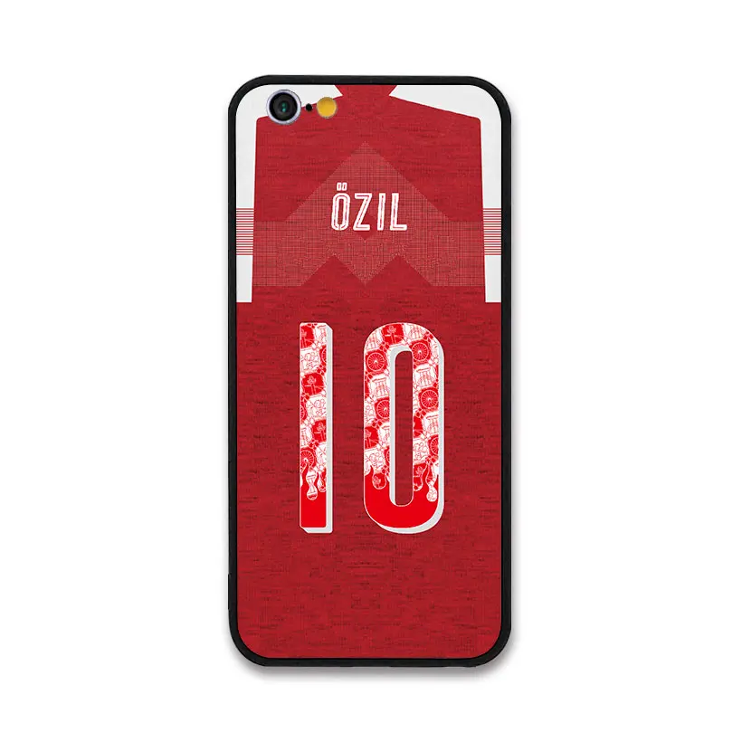 

European Football Ozil BELLERIN AUBAMEYANG RAMSEY IWOBI MUSTAFI Jersey style Arsenal case for Apple iPhone 8 Phones cases