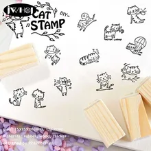12 pcs/box Lovely Cats wood stamp wooden rubber stamps for scrapbooking Handmade card diy stamp Photo Album Craft gifts 12 pcs/box Lovely Cats wood stamp wooden rubber stamps for scrapbooking Handmade card diy stamp Photo Album Craft gifts