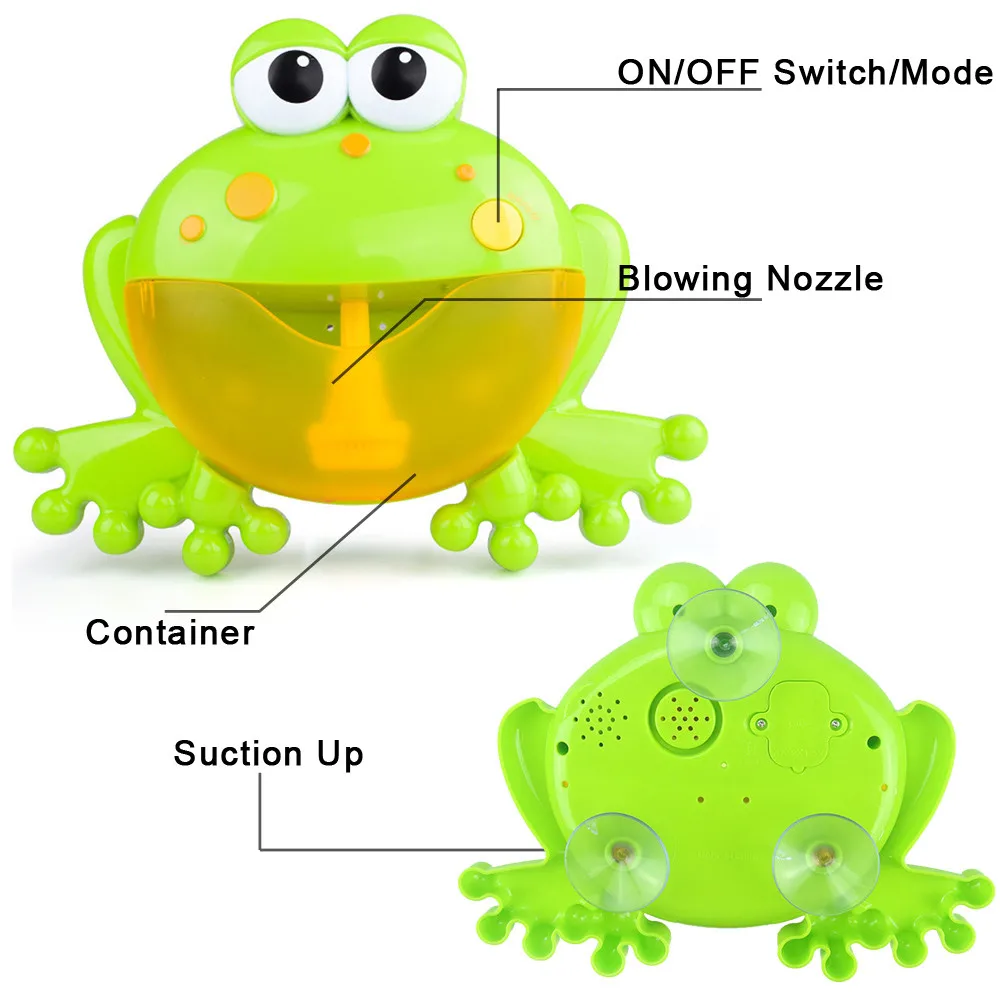 Новая пузырчатая машина большие лягушки автоматическое устройство для мыльных пузырей воздуходувка музыкальная Ванна игрушка для ребенка устройство для мыльных пузырей ванна для купания Набор для мыльных пузырей@ 35