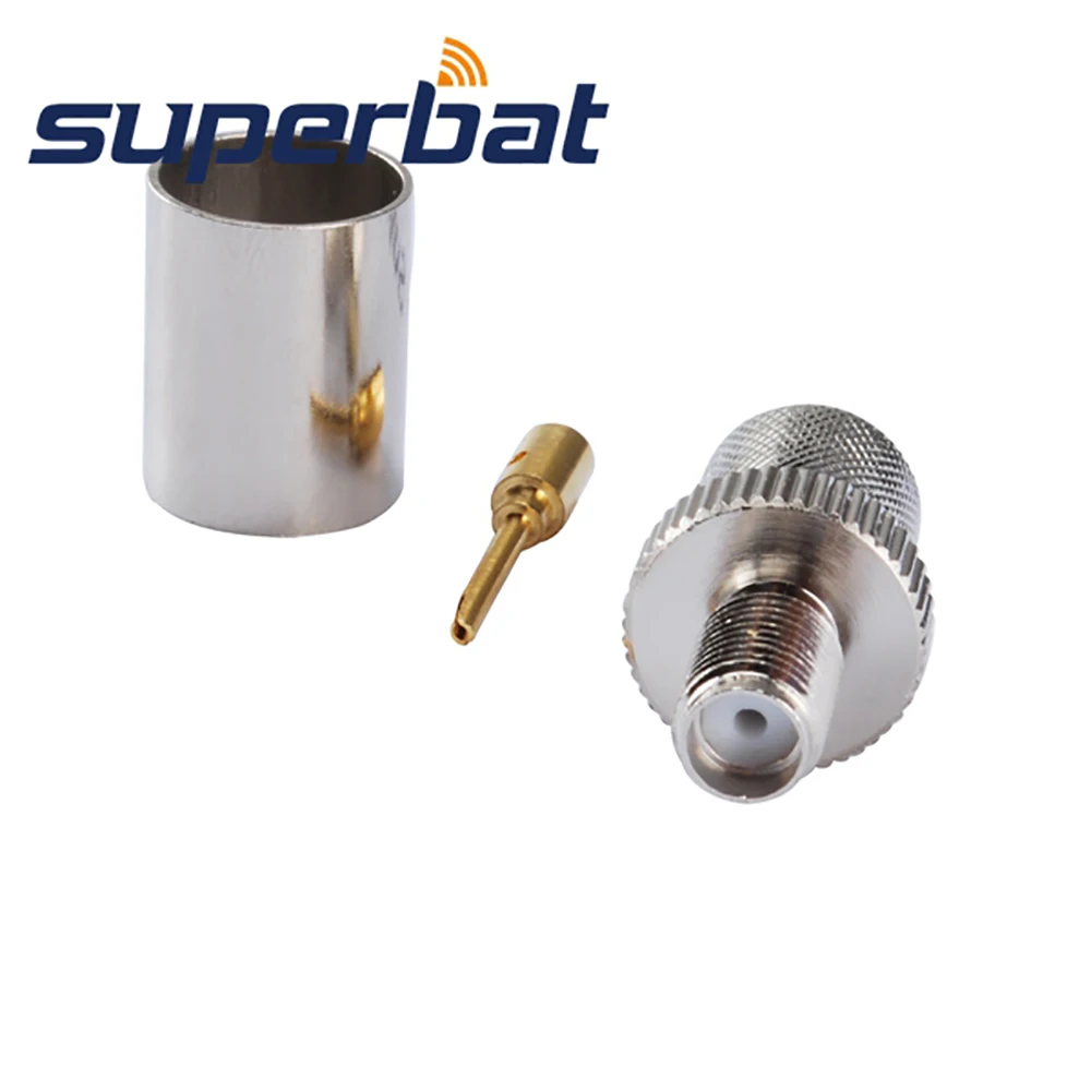 Superbat 10 шт обжим SMA разъем прямой RF коаксиальный для кабеля RG214 RG213 RG8 LMR400|connector