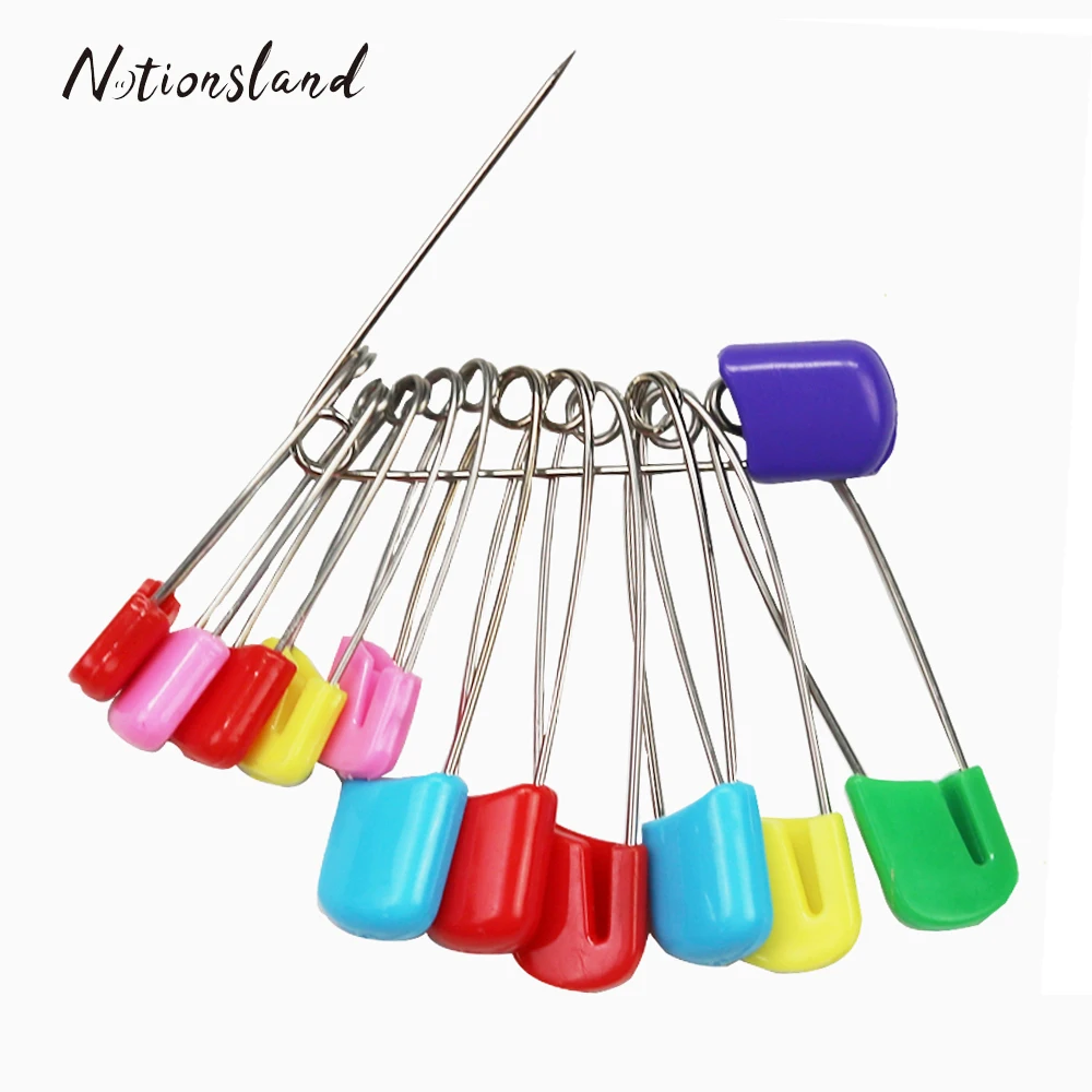 

Mixed 20pcs Plastic Head Safety Pins Colorful Needle Pins Sewing Accessories 2 Size