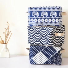 QUBABOBO Pastoral Desktop Storage Sundries Box Storage Toys Organizer Remote Control Container Basket Organizador 20*16*12.5cm