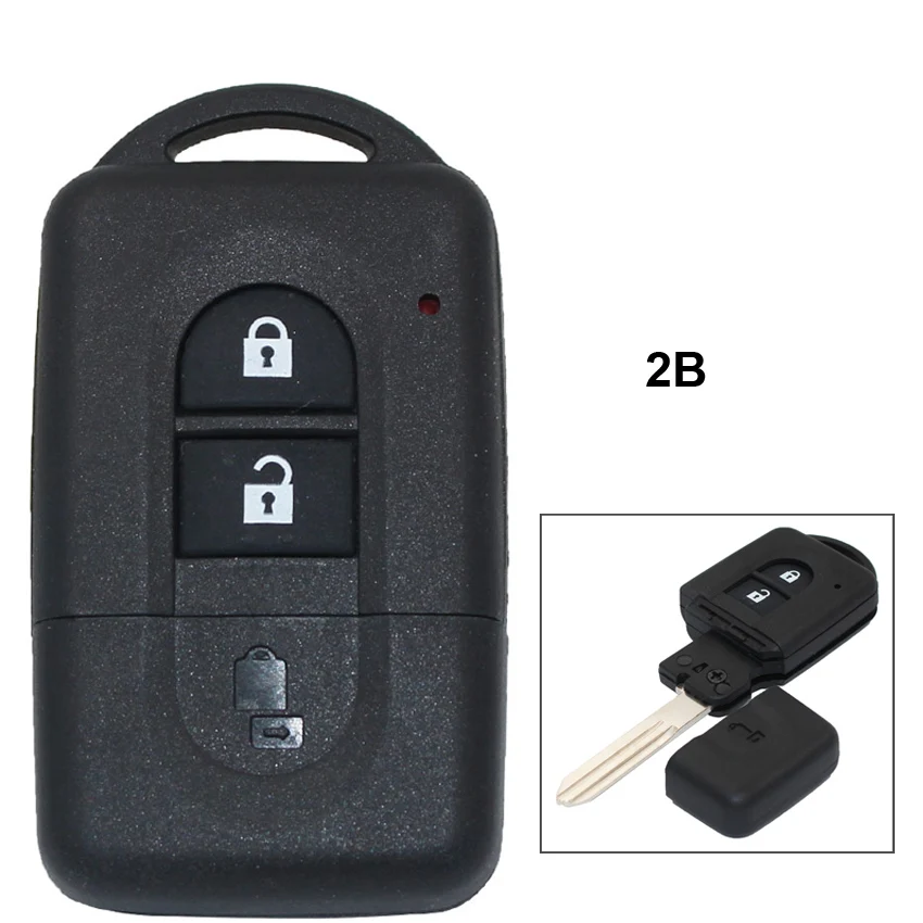 2 Button New Replacement Remote Key Shell Case Smart Car Key Housing
