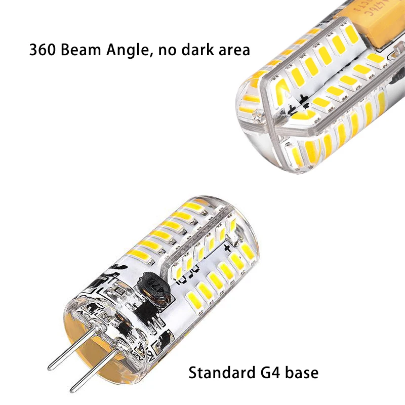 10 шт G4 светодиодный Лампа 12 V AC DC 2 W 3014 SMD СВЕТОДИОДНЫЙ G4 света лампада бомбилья 48 Светодиодный 360 Угол луча равна 20 W галогенная лампа