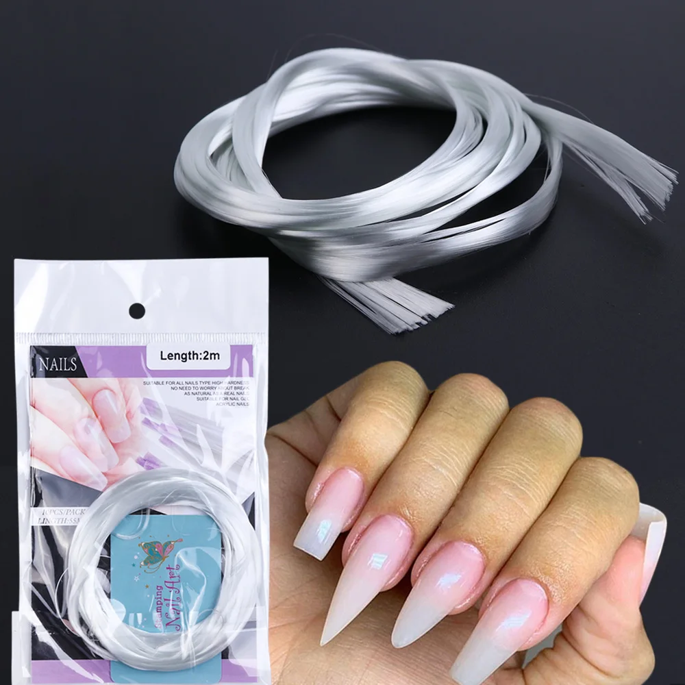 Fiberglass Nail Extension Set Form Fibernails UV Gel Quick Building Acrylic Tips Silk Fiber Manicure Accessories Tools (2)