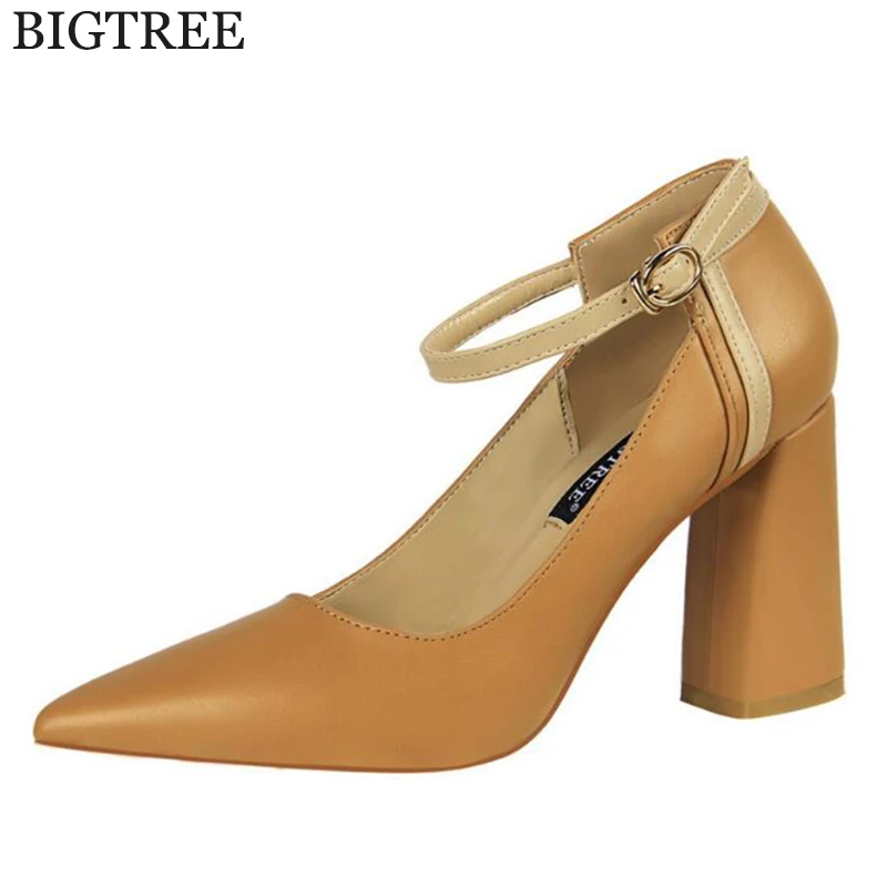 

2018 new Fashion High Heels Women Pumps Summer Women Shoes Thick Heel Pumps Comfortable Shoes Woman Platform Shoes k683