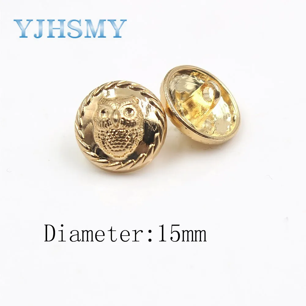 YJHSMY A 19512 555 10 шт./лот 15/23 мм высококачественные металлические пуговицы замшевое