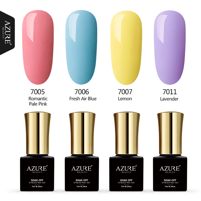 AZURE BEAUTY гель лаки клей для ногтей 4 шт./лот набор лаков отмачиваемый