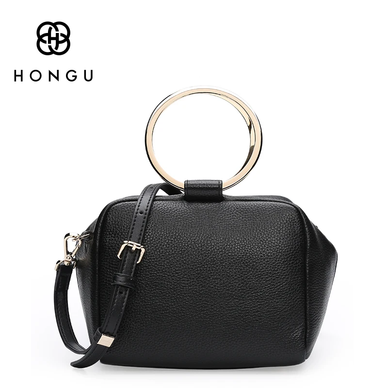 HONGU роскошные сумки из коровьей кожи женские бренды кольца вечерние кошельки