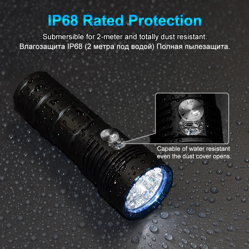 LUMINTOP Rechargeable High Intensity Flashlight ODF30C Floodlight Design Max 3500 Lumens IP68 Waterproof for Hiking ,Ride LUMINTOP Rechargeable High Intensity Flashlight ODF30C Floodlight Design Max 3500 Lumens IP68 Waterproof for Hiking ,Ride