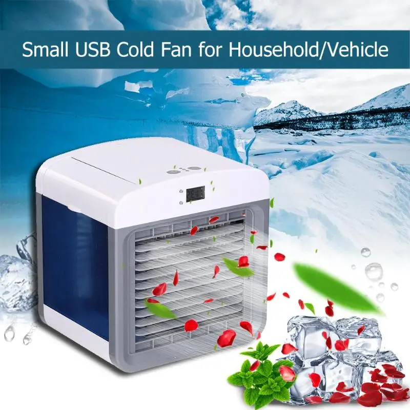 

300mL USB Mini Air Conditioner Humidifier Purifier Air Cooler Small Air Conditioning Summer Appliances Mini Fans Air Cooling Fan