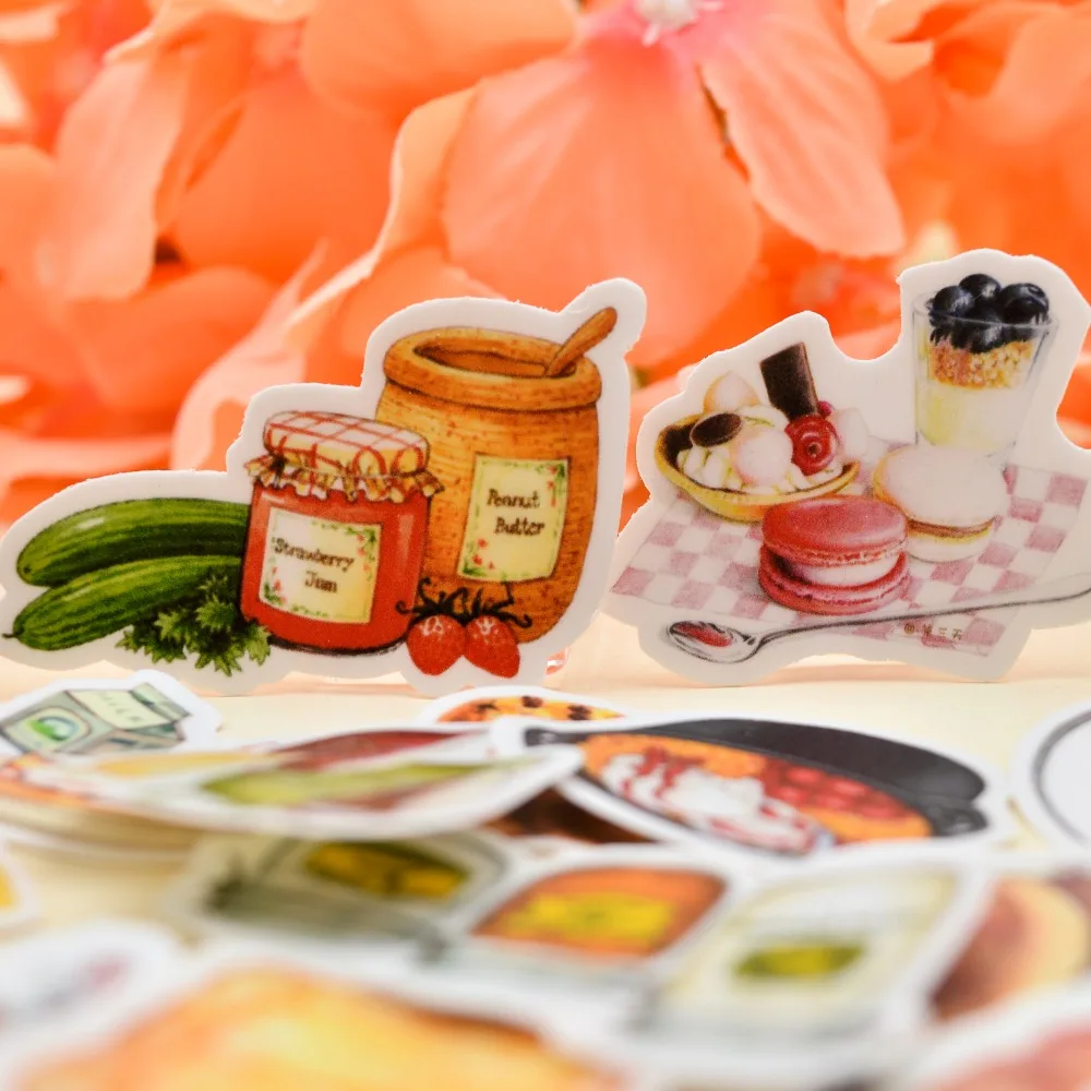 

33pcs Self-made Western-style food sticker Scrapbooking Decorative Sticker series 1 /waterproof paper fast stickers