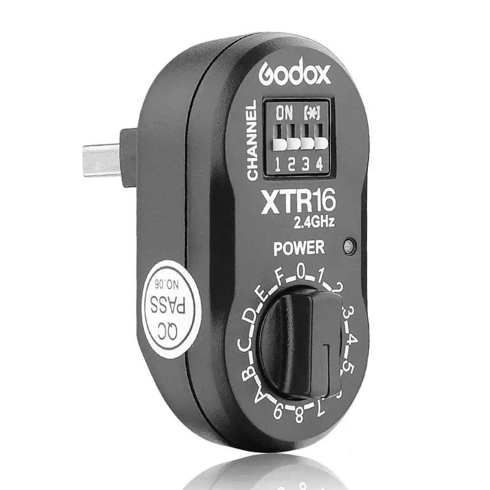 

Godox XTR-16 Flash Receiver 2.4G Wireless X-system for X1C X1N XT-16 Transmitter Trigger Wistro AD360/DE/QT/DP/QS/GS/GT Series