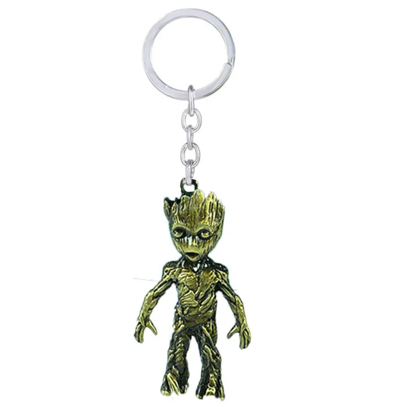 Мстители Groot брелок Фигура Кулон металлический брелок для ключей автомобиля Брелки marvel модные ювелирные изделия подарок для мужчин wo мужчин детей - Цвет: White