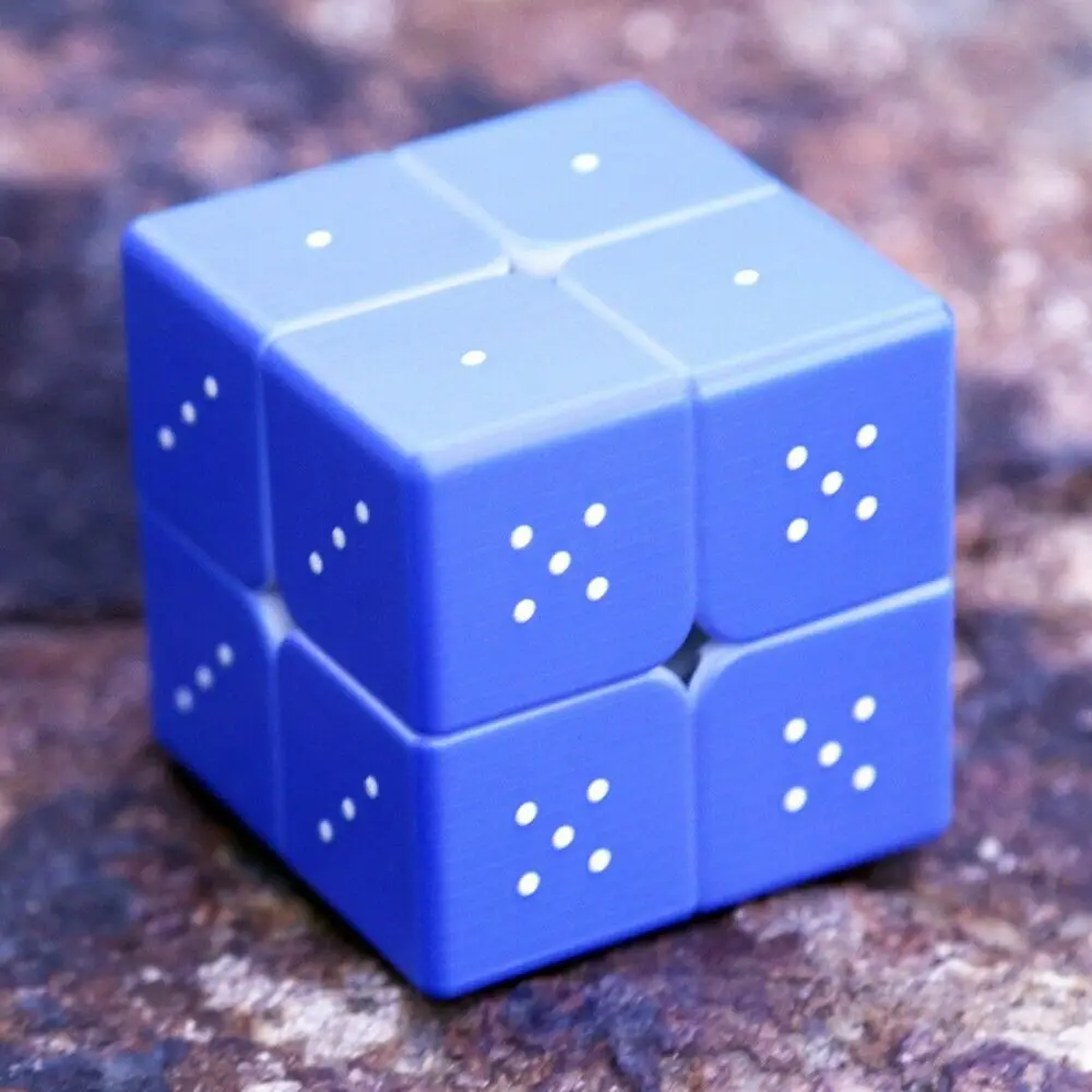 Speed Cube 3*3*3 3D Relief Effect Braille Magic Cube Puzzle Game Puzzles