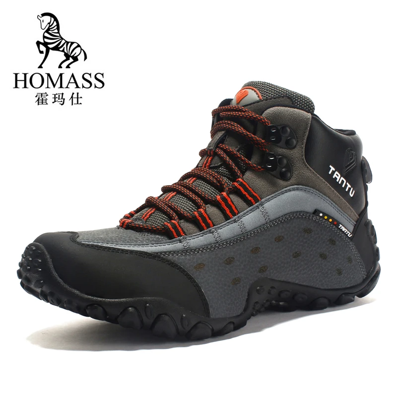 

Mens Hiking Shoes 2018 Autumn Winter Men Ankle Hiking Boots Genunie Leather Climbing Shoes Zapatos Botas Hombre Outdoor Sneakers