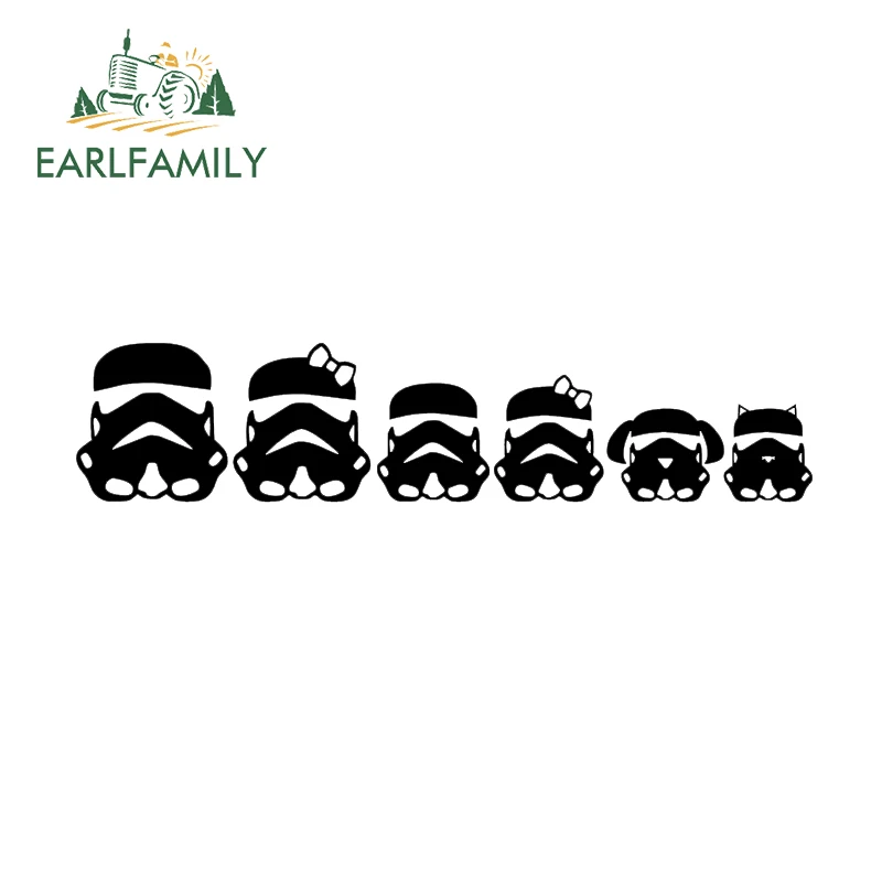 EARL family 20 см x 4,3 см забавные семейные наклейки Штурмовик Звездные войны наклейка на окно автомобиля виниловые наклейки JDM автомобильный Стайлинг черный/серебристый