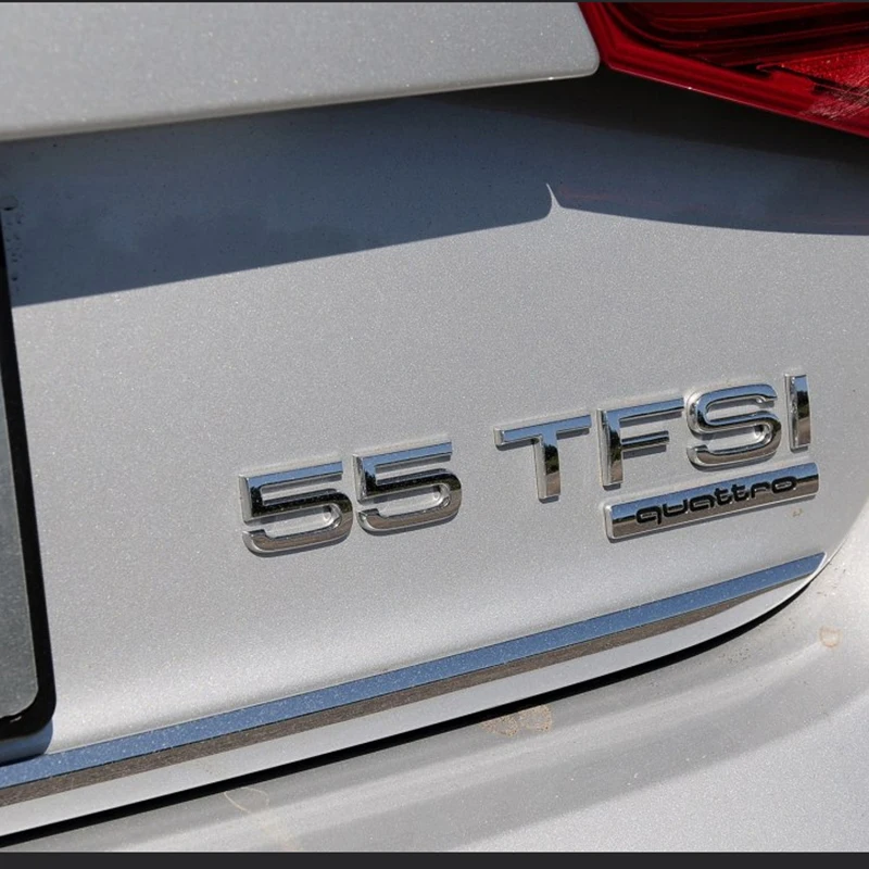 Перемещение автомобиля Стикеры s для Audi A3 A4 A6 Q3 Q5 Q7 30 35 40 45 50 55 TFSI ограниченное 3D