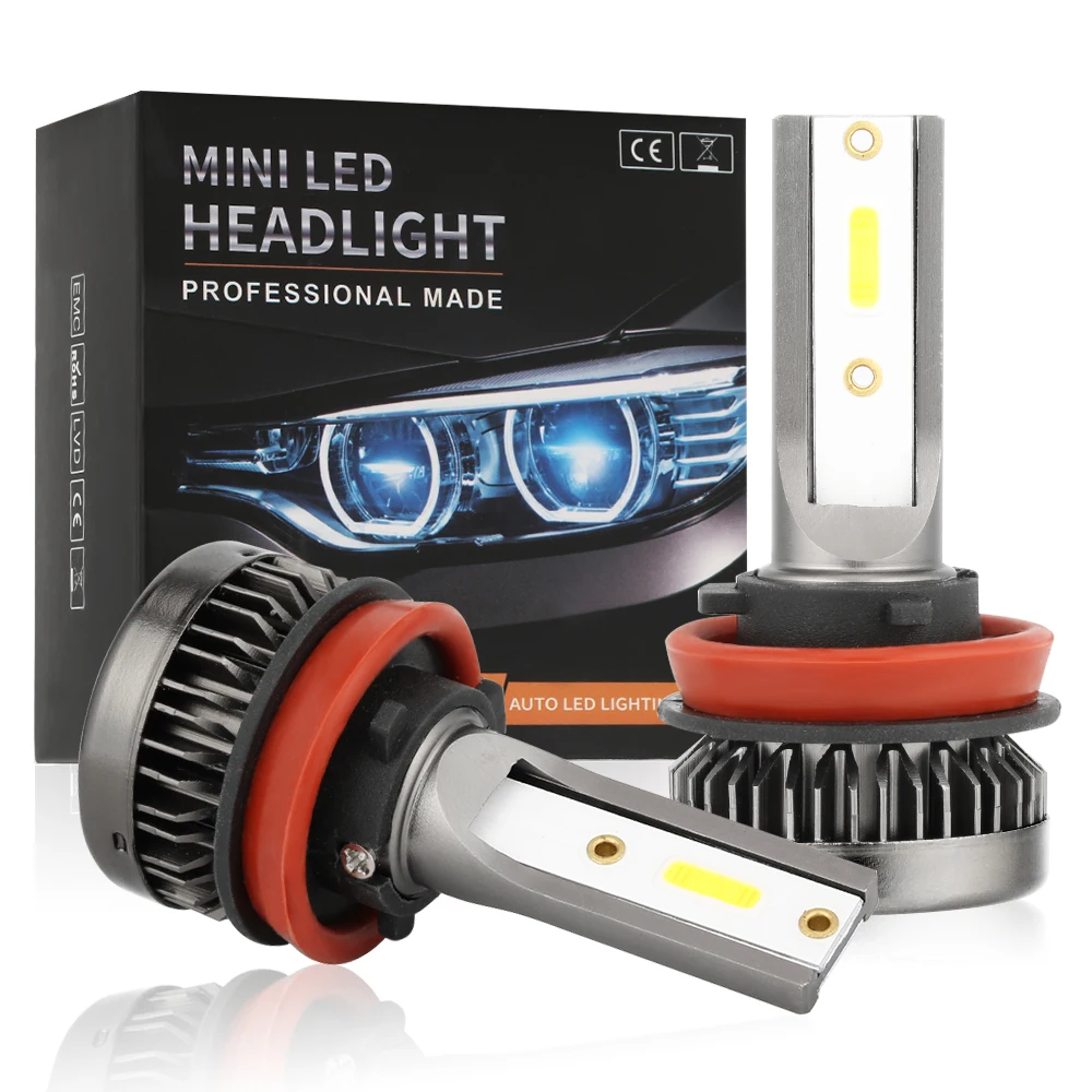 2PCS H7 LED MINI Car headlight Bulbs H1 LED H7 H8 H11 Headlamps Kit