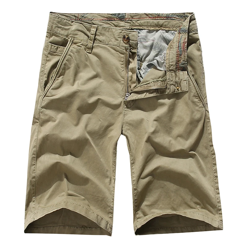 Мужские шорты, лето, Новые однотонные шорты до колена, удобные хлопковые камуфляжные тактические военные мужские шорты для работы