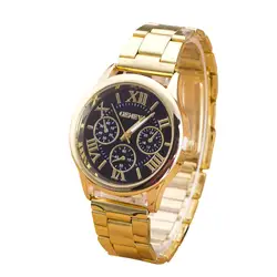 Новые женские римские цифры часы мужские роскошные Нержавеющая сталь ремешок аналоговые кварцевые наручные часы браслет Relogio Feminino # LH