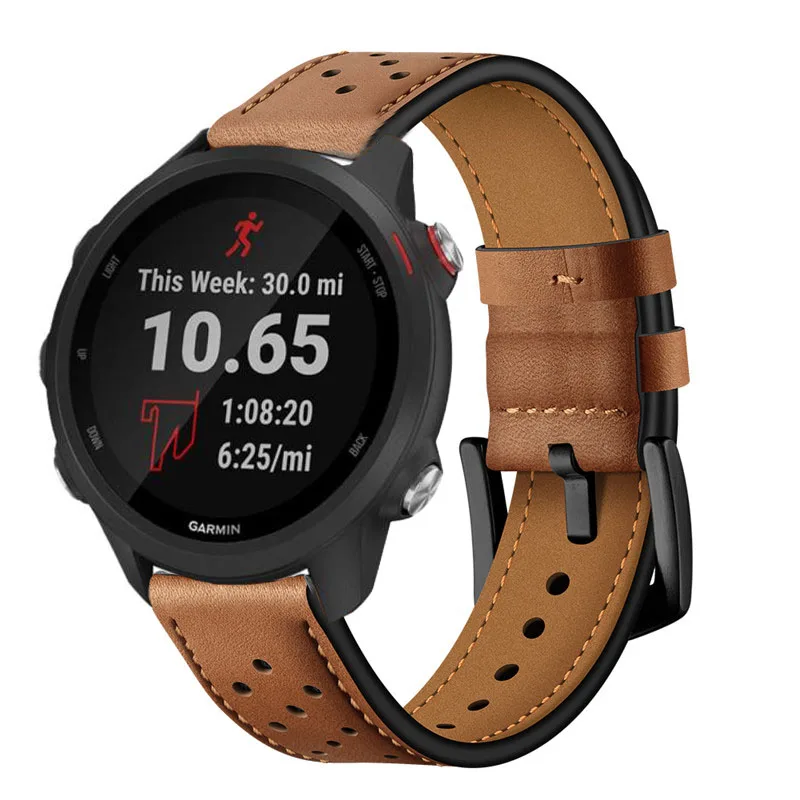 Ремешок из натуральной кожи для Garmin Forerunner 245 245 M умный браслет Запасной ремешок для Garmin Vivoactive3 3 замена браслета