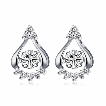 

TRACYSWING New Sales AAA Zirconia Micro Inlays White Gold Color Round Stud Earrings For Women Top Quality Wholesale #TW132898