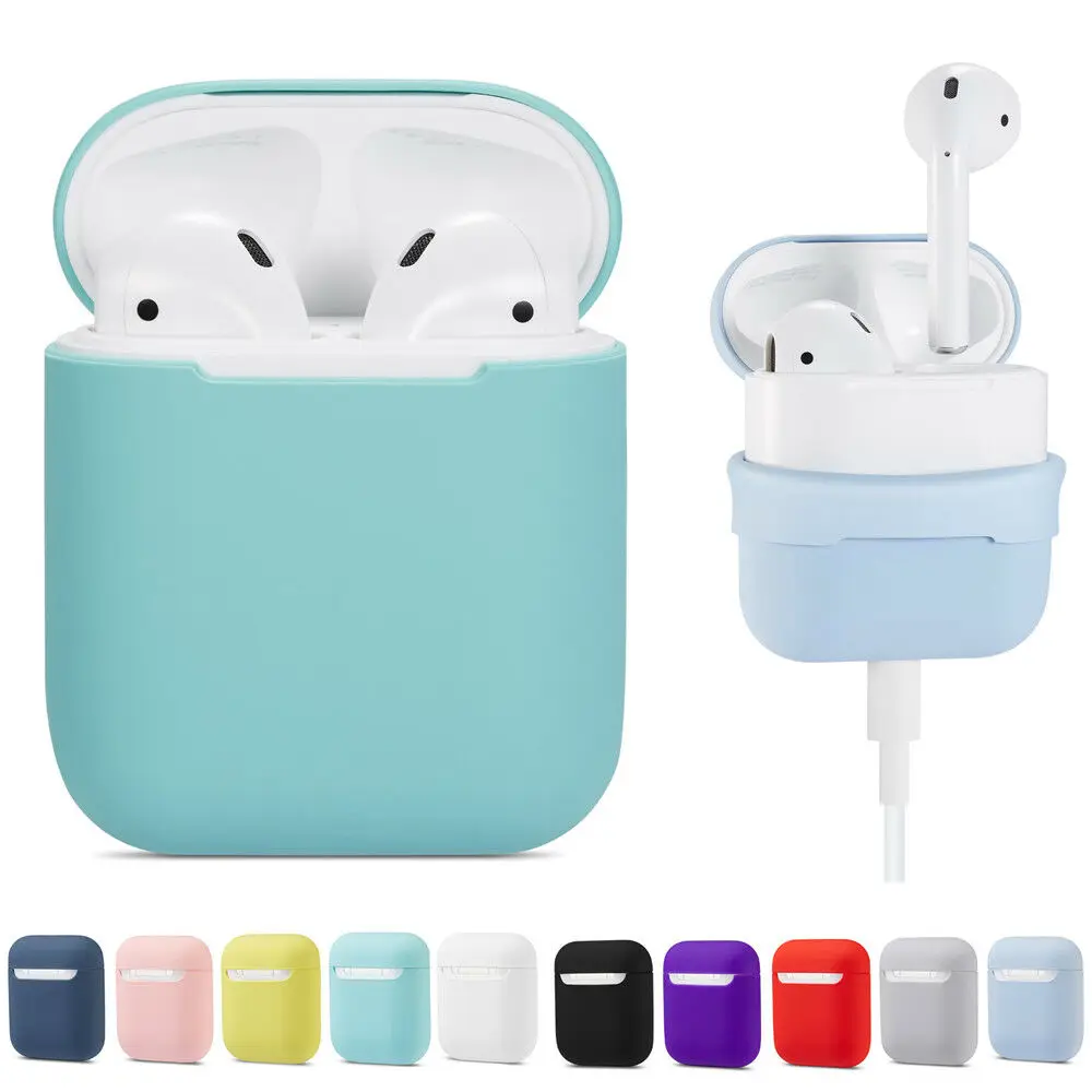 Мягкий силиконовый чехол для наушников Apple Airpods беспроводные Bluetooth наушники