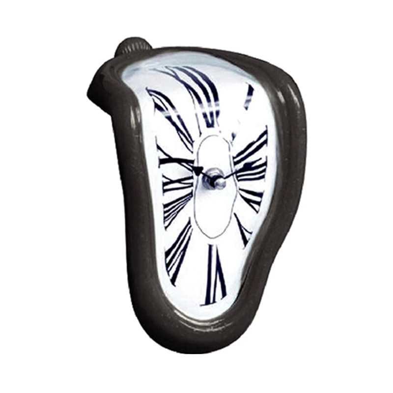 

90 Degree Bending Time 3d Wall Originality Digital Surface Melting room metal Acrylic mirror seat clock mechanism decorations