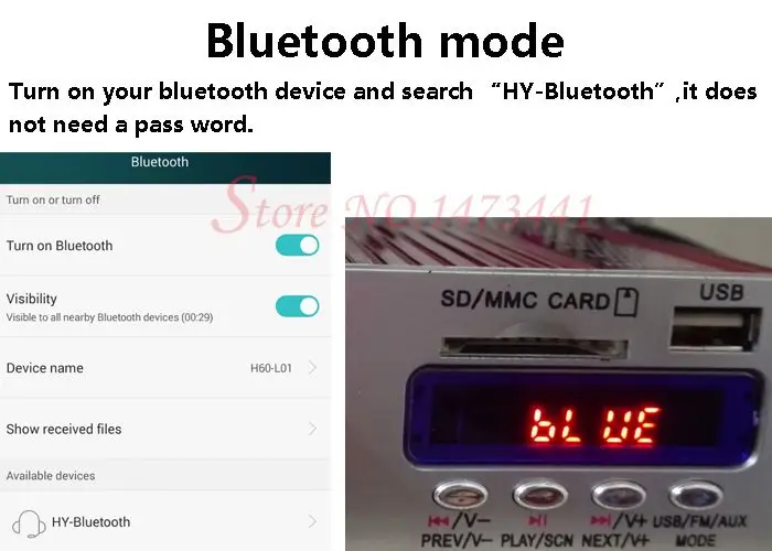 KENTIGER с адаптером питания 12V5A мини усилитель 40 Вт Bluetooth + av кабель пульт