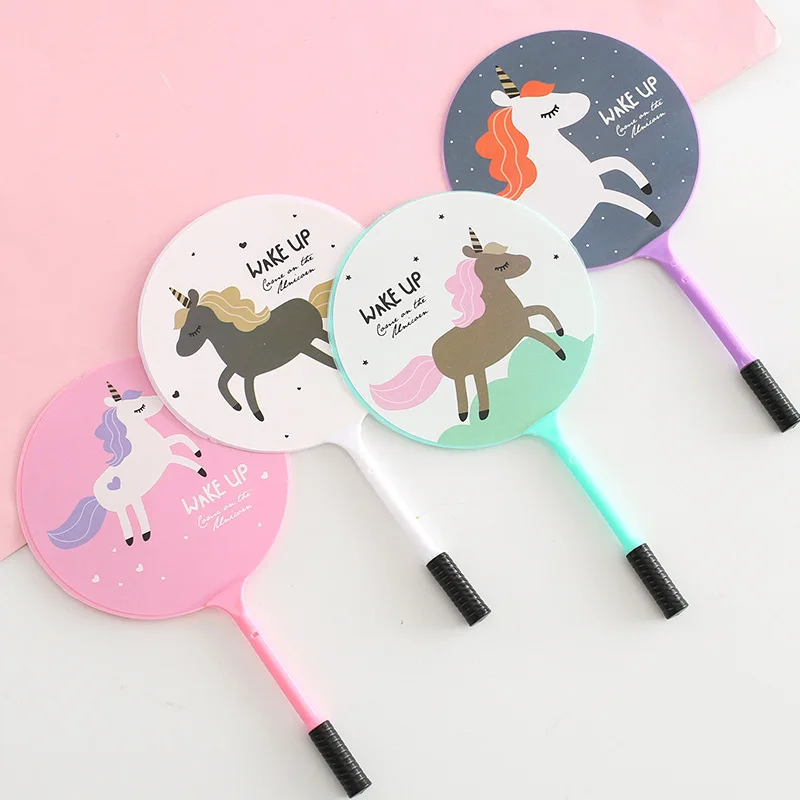

40 pcs wholesale Korean Creative Unicorn Fan Pen Ball Pen School Supplies Prizes Ballpoint Pen Canetas Kawaii Stylo Stationery