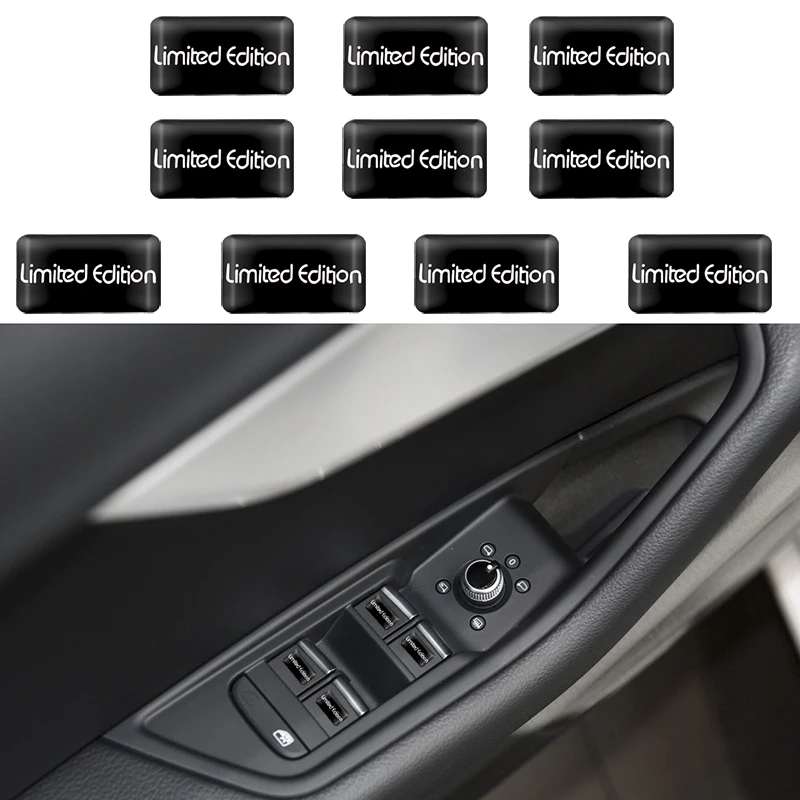 

10pcs Badge Stickers Metal Limited Edition 3D Car Sticker For Steering Wheel Gear for Suzuki Honda Kawasaki HARLEY Accessories