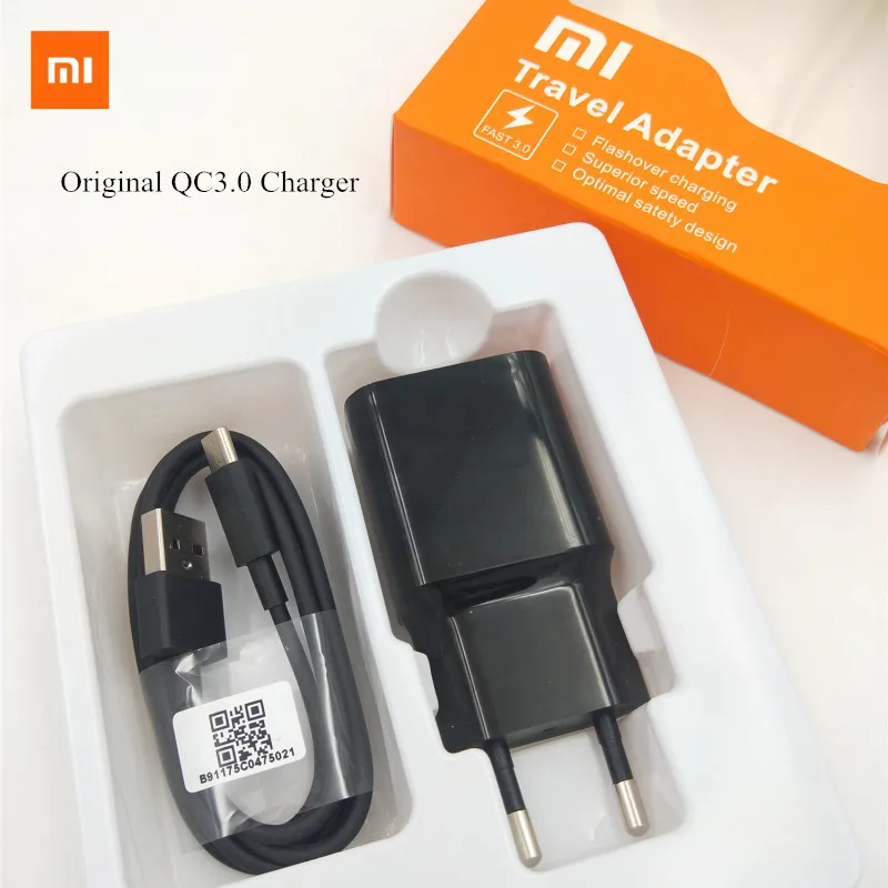 

Original Xiaomi Quick Wall Charger QC3.0 Fast USB Adapter Type C Data Cable For Xiao Mi 5 5s 6 6x 8 8se A1 A2 Max 3 Mix 2 2s f1