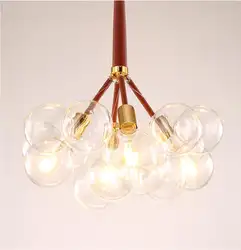 Творческий ясно E27 современный простой Бурлящий шарик Стекло подвесной светильник для кафе ресторан Спальня Гостиная бар подвесной