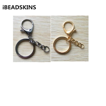

Wholesale 50 Pcs/Lot 35x22 MM Lobster Clasps Swivel Trigger Clips Snap Hooks With 30 MM Key Ring for Bag key chain making