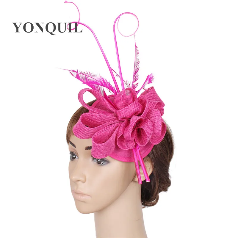 

Женская Вуалетка для волос «страусиный шест», розовая шляпка с имитацией страуса, свадебный головной убор, аксессуары для вечеринки, аксессуары для волос, 17 цветов