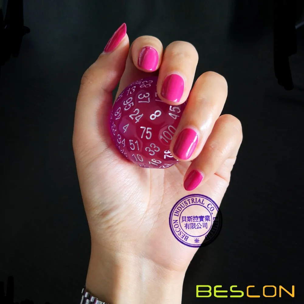 Bescon полупрозрачные многогранные кубики 100 кубиков по бокам прозрачный кубик D100