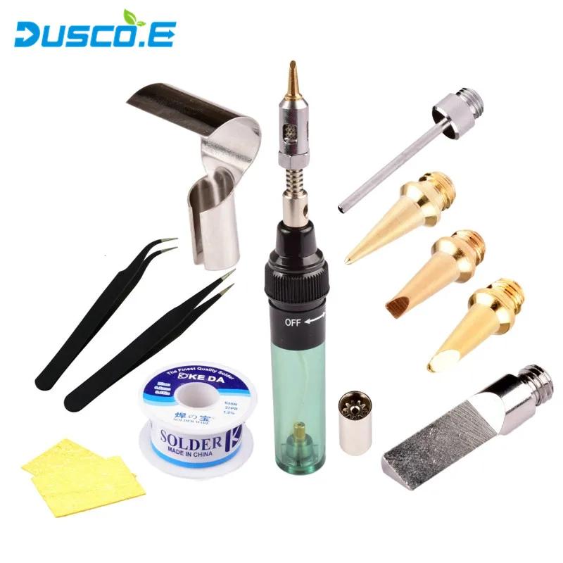 Hot Sale MT-100 Aerated Flame Butane Gas Soldering Iron Electric Soldering Iron Gun Blow Torch Tool / Tip nozzle / Tweezers /box