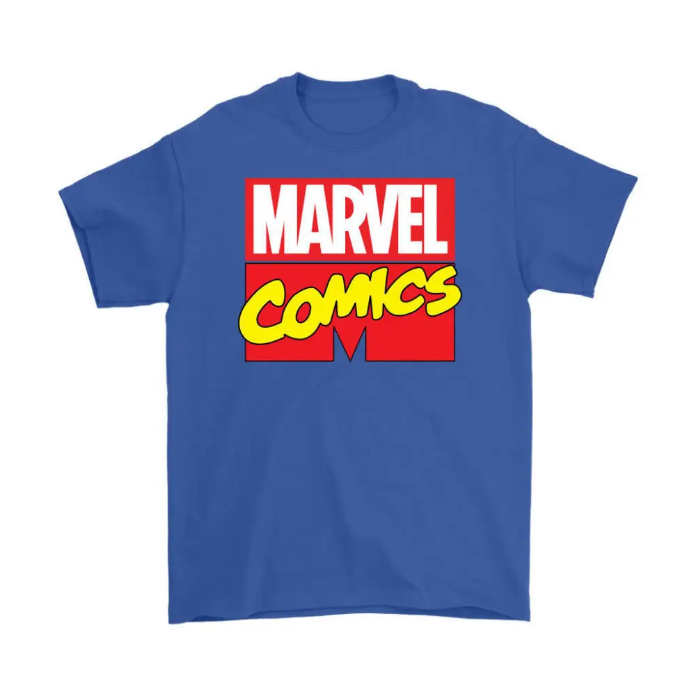 

Marvel: Comics Logo T-Shirt (Sz Small to 5X-Large Available) Loose Cotton T-Shirts For Men Cool Tops T Shirts