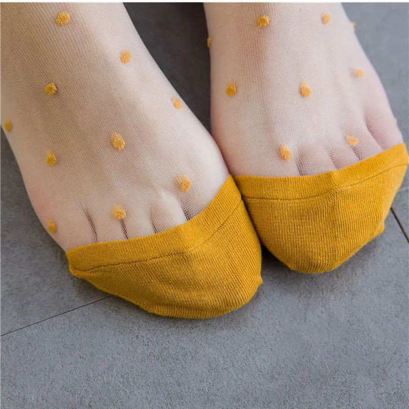 womens nylon transparent socks