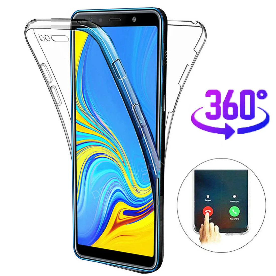 

360 Full body Case For Samsung Galaxy A50 A40 A30 A10 M10 S10 E S9 S8 A6 A8 J6 J4 Plus A7 A750 2018 Soft Clear TPU Cover Coque