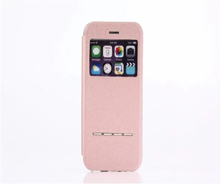 Роскошный аксессуар для iPhone 5 5S Флип чехол кожаный - Цвет: rose gold